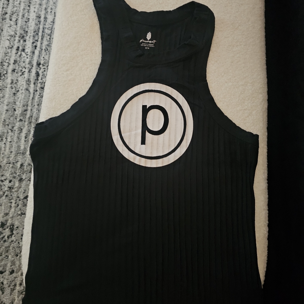 Pure Barre Black Ribbed Tank Top By Free People Movement